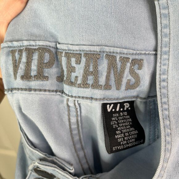 Girls Denim Overalls Light Blue Size 9/10 #611 - Picture 13 of 17